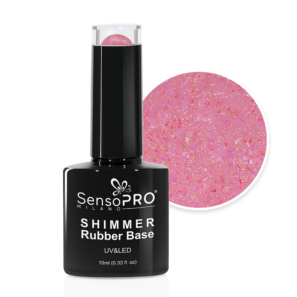 Shimmer Rubber Base SensoPRO #51 Scarlet Spots
