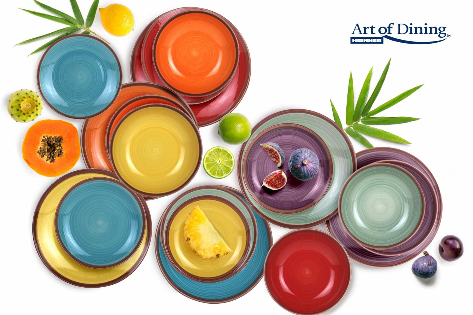 Serviciu Masa Ceramică Heinner Aquarelle 18 Piese - imagine 10