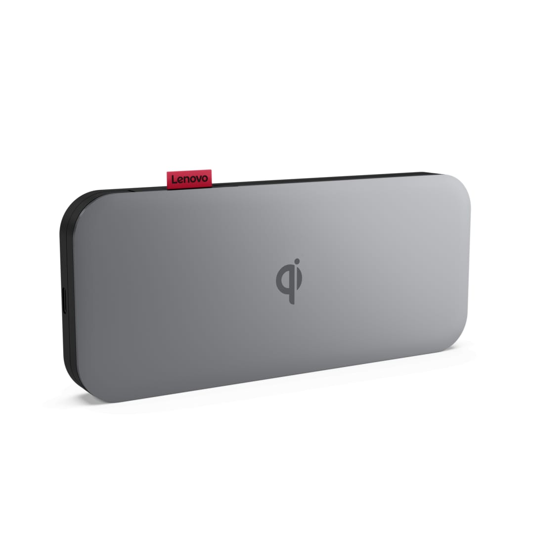 Power Bank Lenovo Go USB-C 10000mAh Qi Wireless Gri - imagine 6