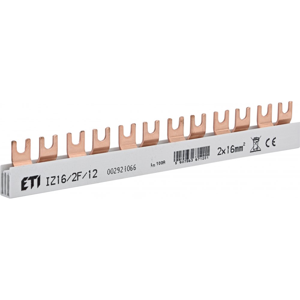 Busbar 2P 100A Eti, 12 Module, Tip Furcă