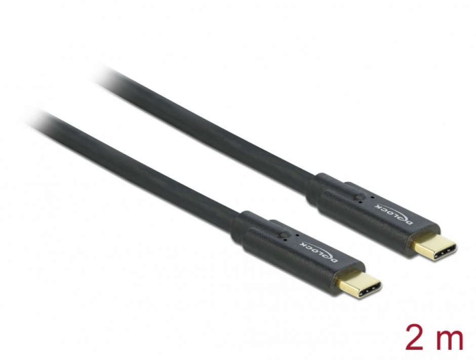 Cablu USB-C Delock 2m, 5A, 5 Gbps