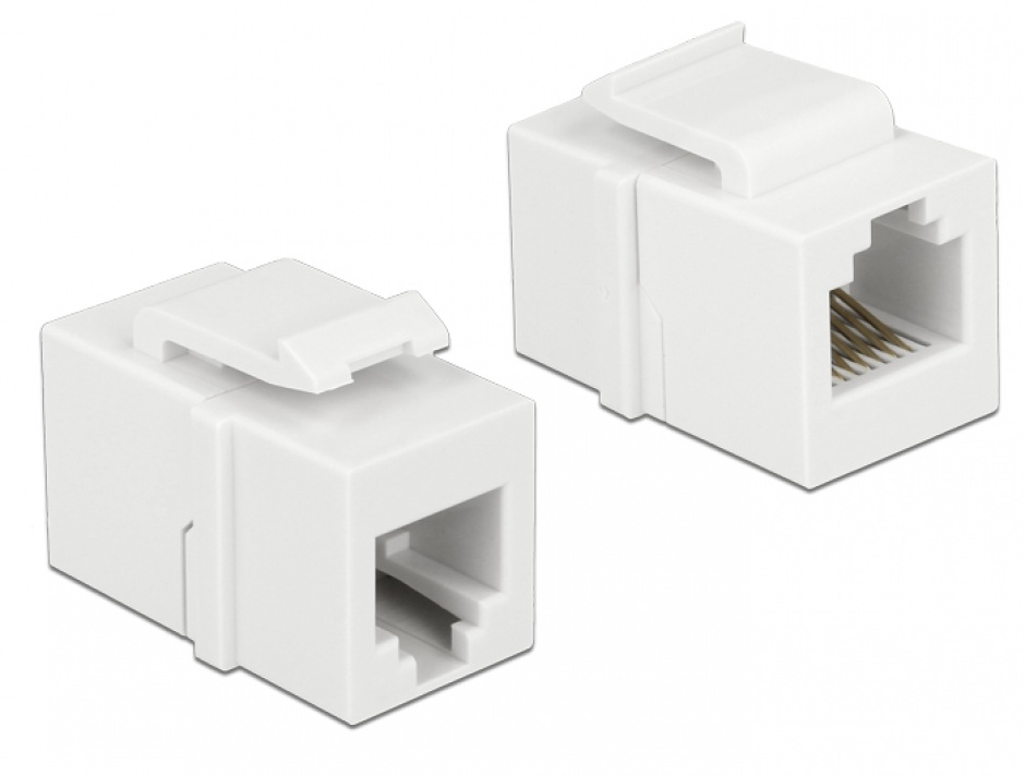 Modul Keystone RJ12 M-M Alb Delock