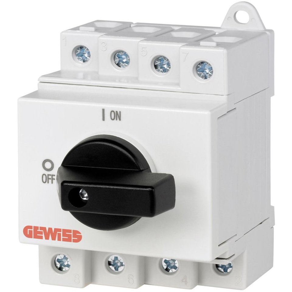 Separator Rotativ 4P 32A 1000V DC Gewiss