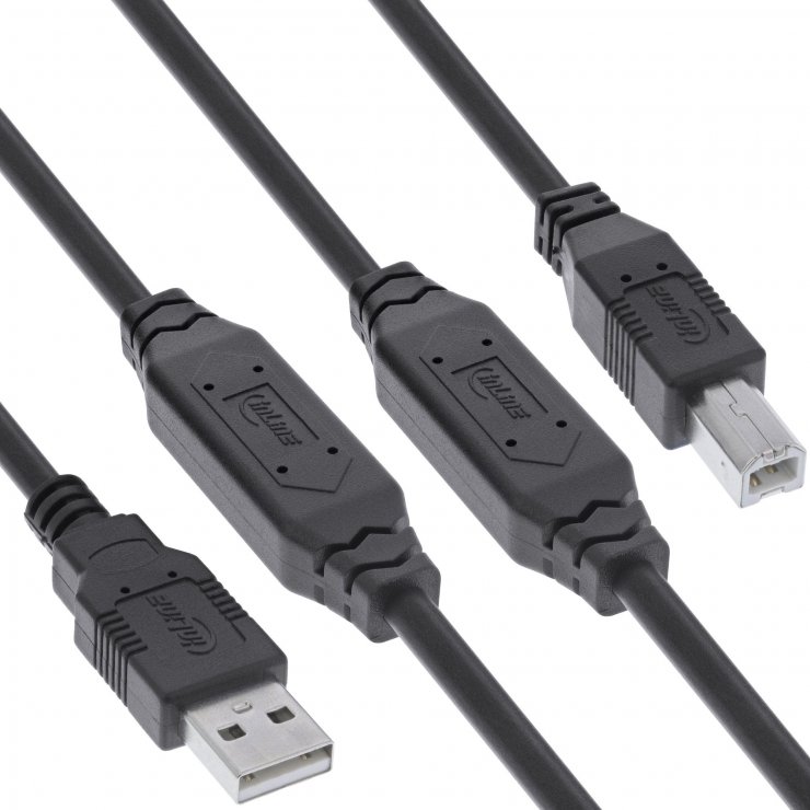 Cablu USB 2.0 Activ 25m InLine pentru Imprimantă