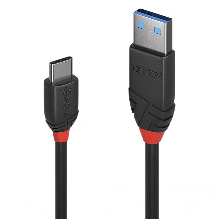 Cablu USB 3.1 A-C Lindy 0.5m, 10Gbps