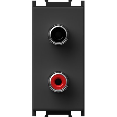 Modul Priza Audio RCA 2P 1M, TEM, Negru