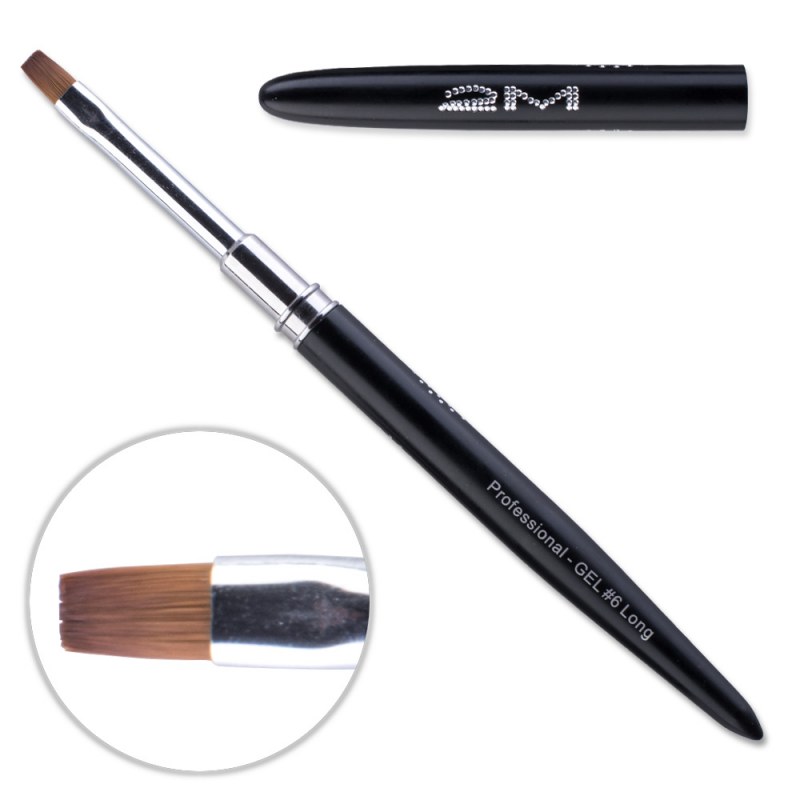 Pensula Gel 2M Black Long nr. 6 - Nailshop