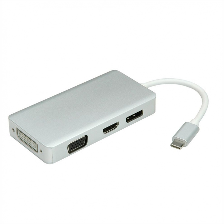 Adaptor USB-C la HDMI/VGA/DVI/DP Value