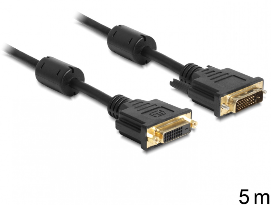 Cablu Prelungitor DVI-D 5m Delock 83188