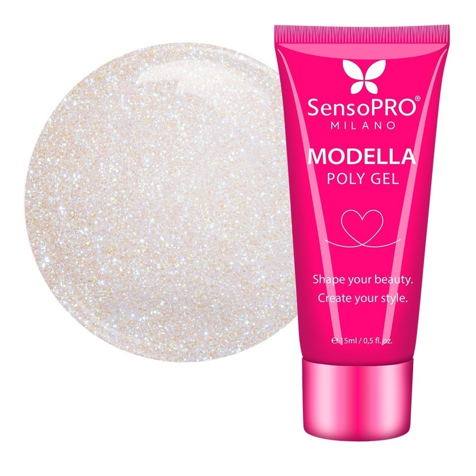 Polygel MODELLA SensoPRO Milano - Crystal Haze, 15ml
