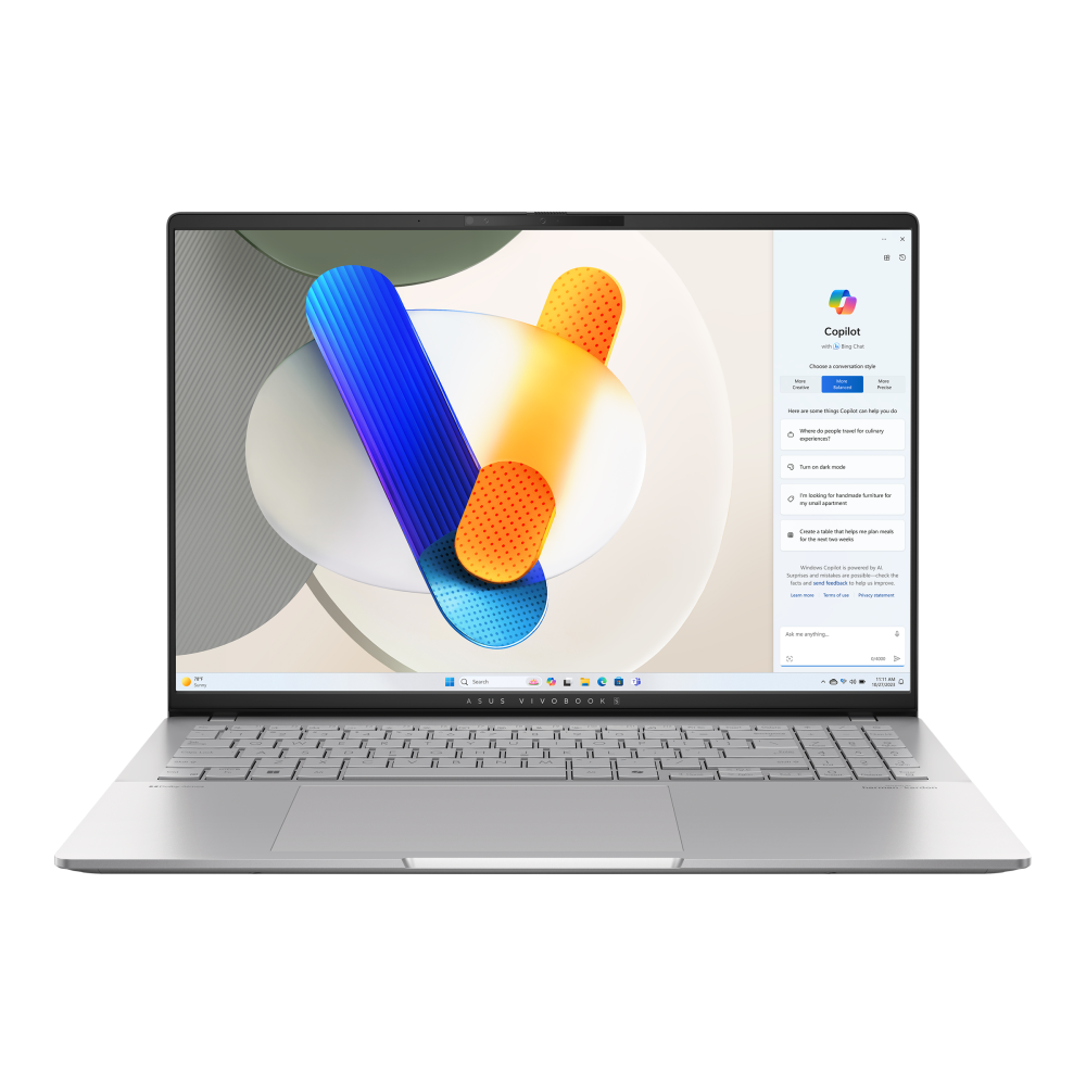 Laptop ASUS Vivobook S16 OLED, Ryzen AI 7, 1.3kg