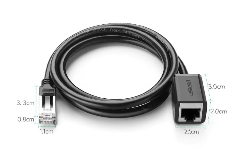 Patch Cord UGREEN NW112 Cat6 F/UTP 2m Negru - imagine 2