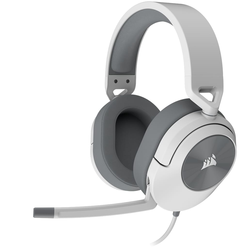 Căști Gaming CORSAIR HS55 Stereo Alb - Audio Imersiv 50mm - imagine 2