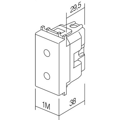 Modul Priza TEM Euro 10A Rosu IP20