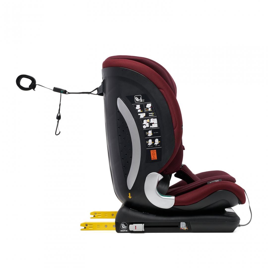 Scaun Auto I-Size Isofix 76-150cm cu Boxă Bluetooth - Roșu - imagine 16