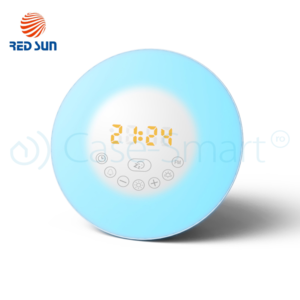 Lampa inteligenta RedSun 6638D cu Alarma si Radio FM - imagine 3