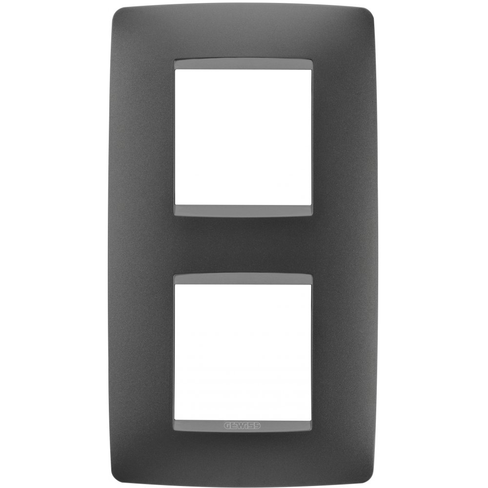 Rama 2+2 verticală Gewiss Chorus, negru satin