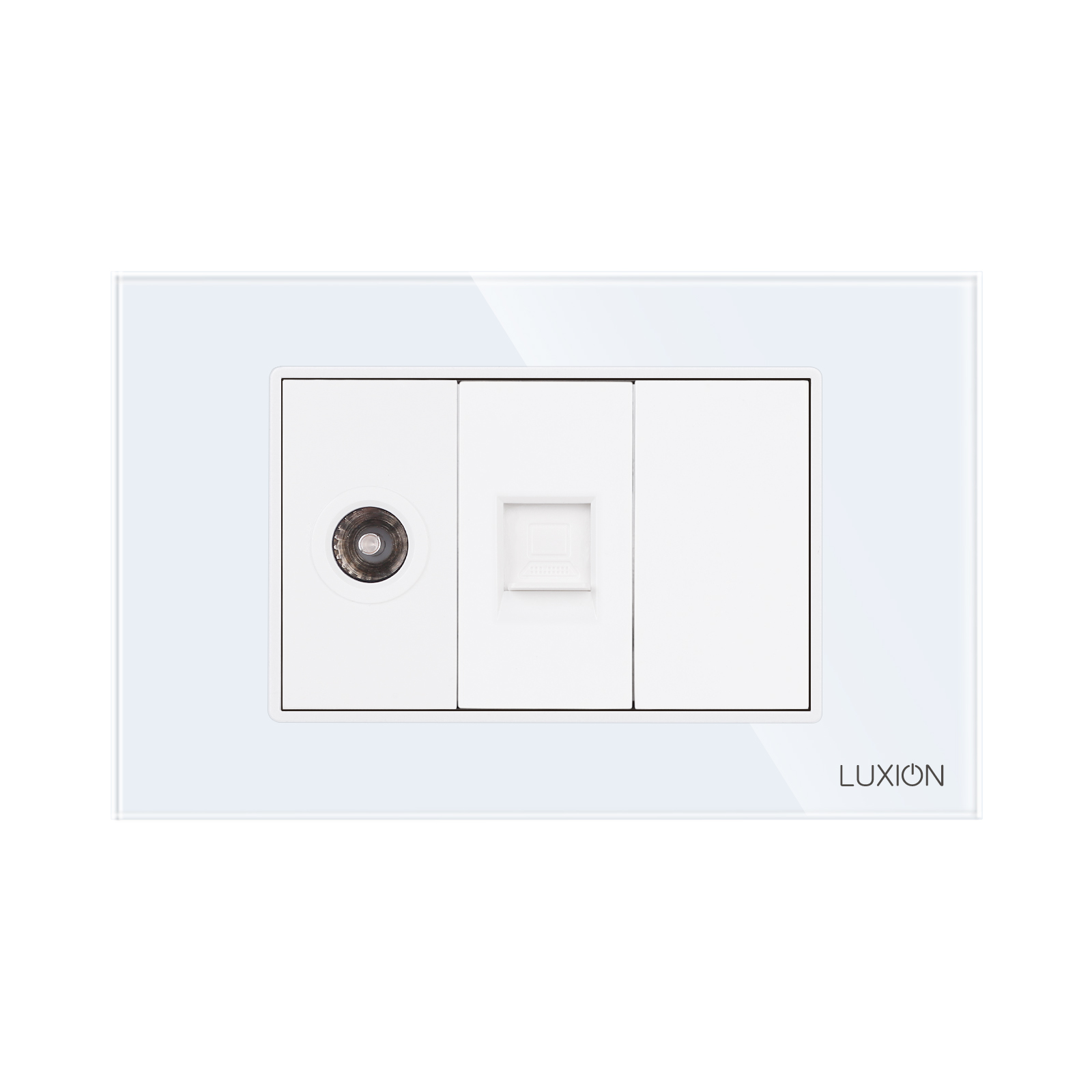 Priza TV+Internet Sticla Luxion IP44 - imagine 3