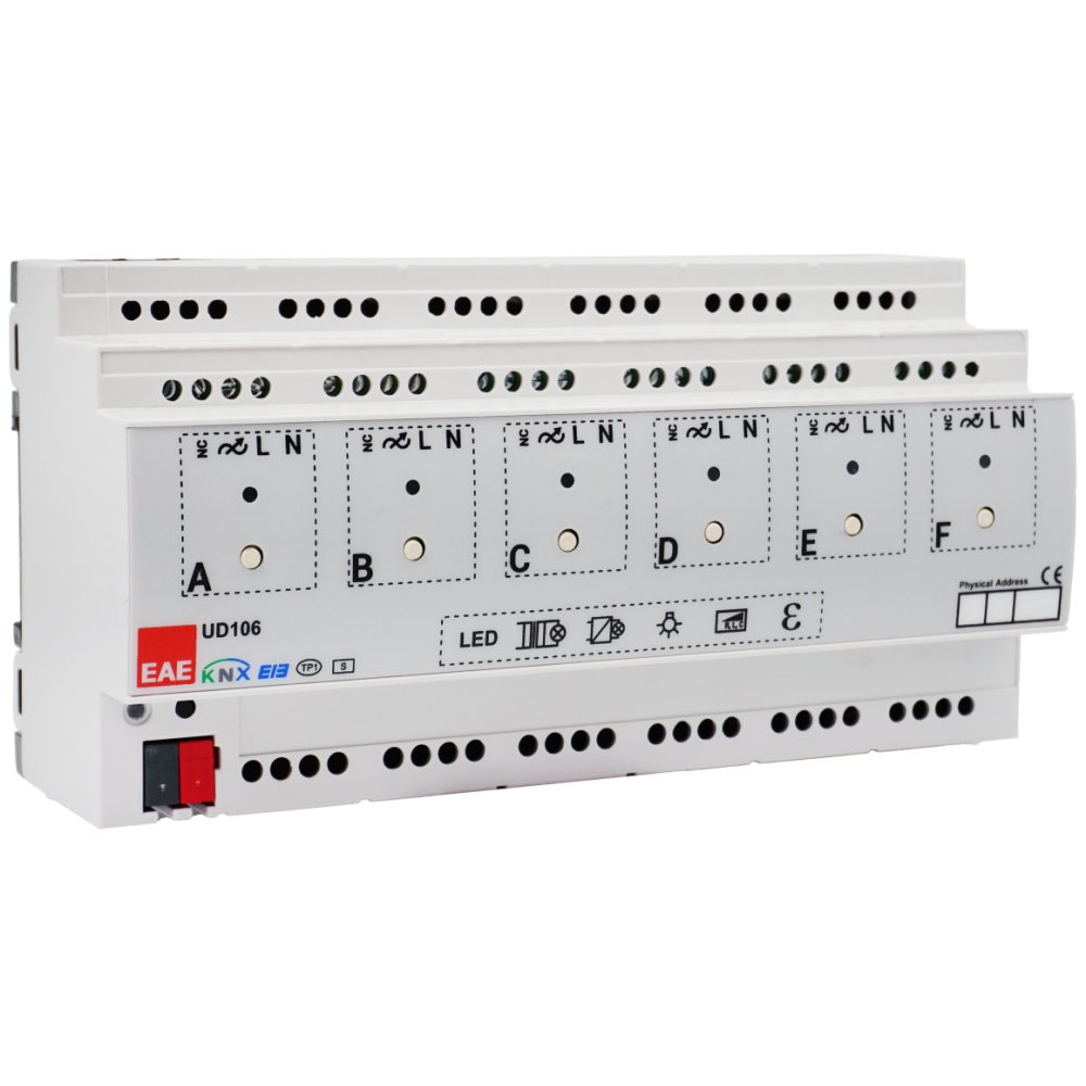 Actuator Universal KNX EAE UD106, 6x300VA