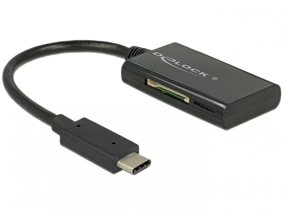 Cititor Carduri USB-C Delock 91740, 4 Sloturi