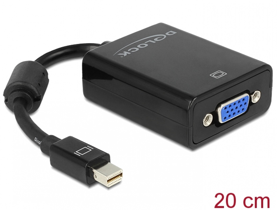 Adaptor mini DisplayPort la VGA Delock 65256