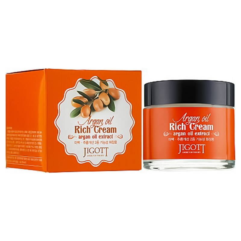 Cremă Față Jigott cu Ulei de Argan 70 ml, Piele Întinerită
