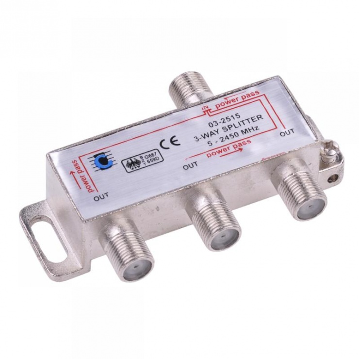 Splitter Coaxial 3 Porturi 5-2450 MHz OEM