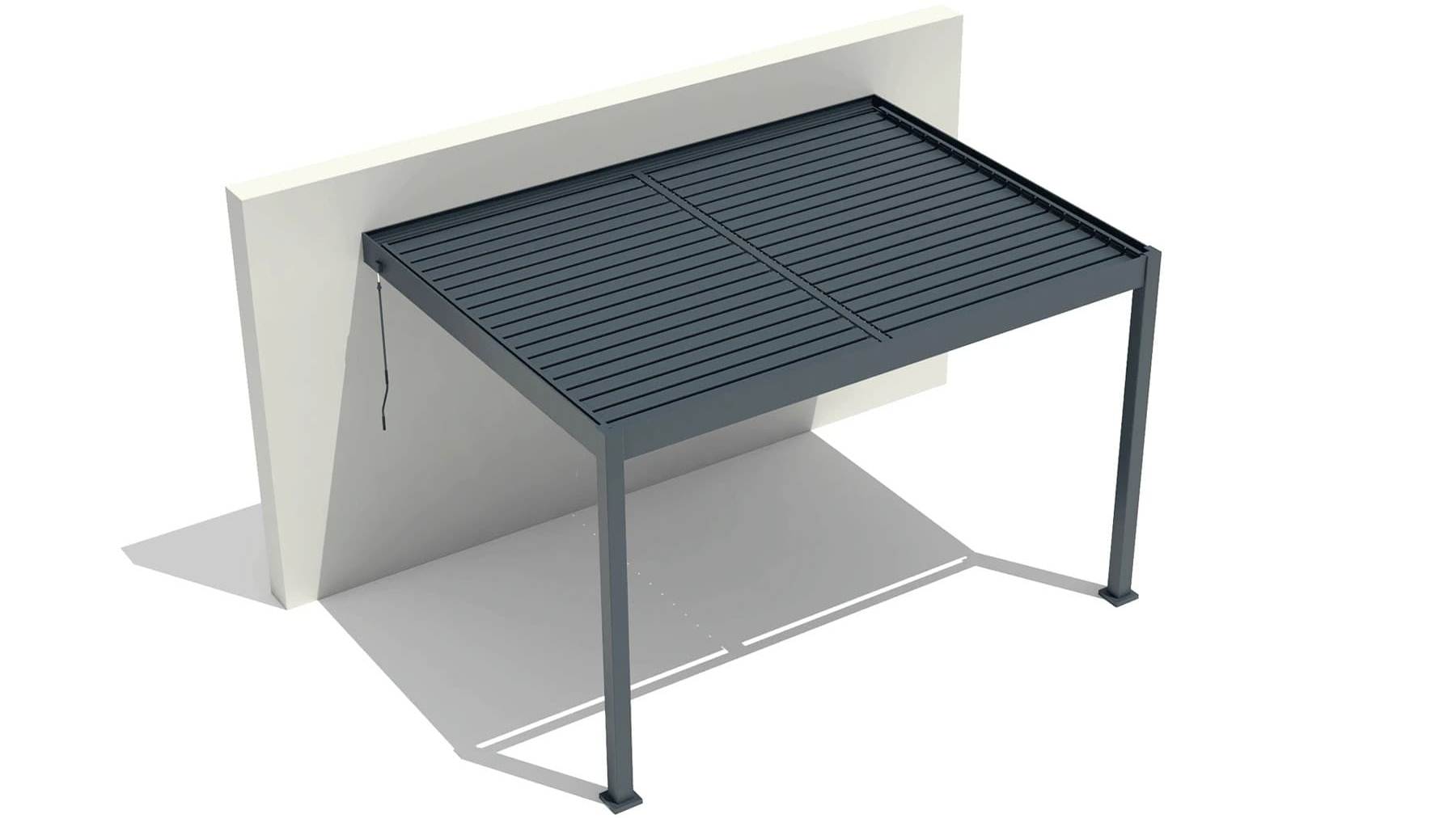 Pergolă Virtuoso X 2.0 3x4m, Aluminiu, LED, Gri Antracit