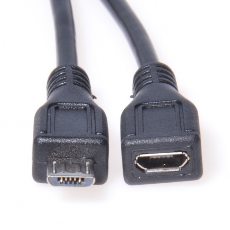 Cablu Preluungitor Micro USB 5m Negru, Ku2me5f