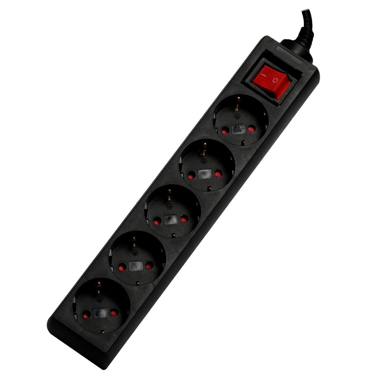 Prelungitor Spacer 5 Prize Schuko, 1.8m, 3500W - Negru