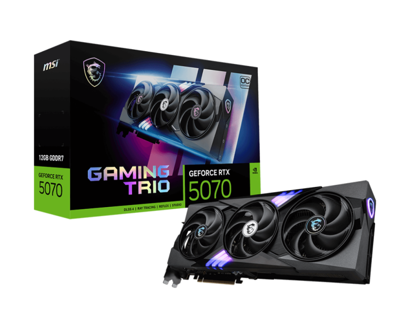 Placa Video MSI RTX 5070 Gaming Trio OC 12GB GDDR7