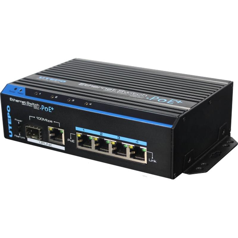 Switch Industrial PoE Utepo 4 Porturi 60W