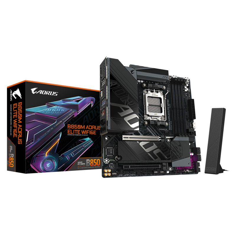 Placă de bază Gigabyte B850M AORUS ELITE WIFI 6E AM5 mATX