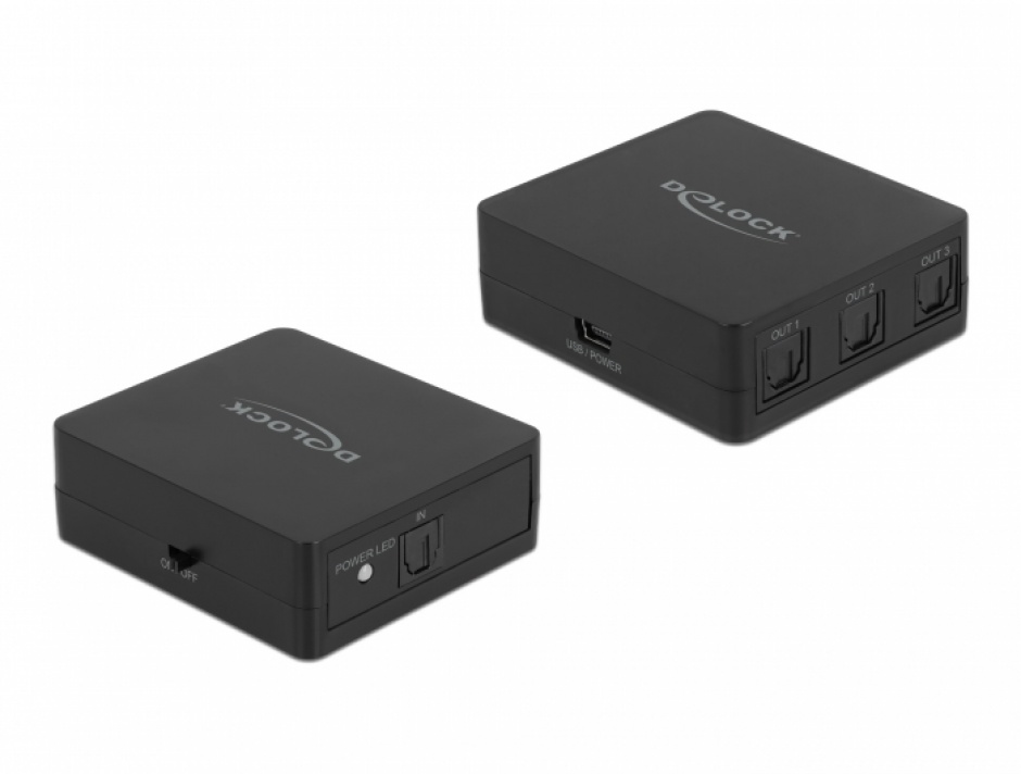 Switch Toslink 3 porturi Delock 63397, Audio HD