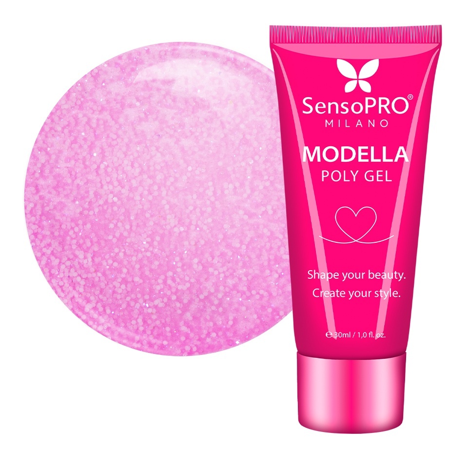 Polygel MODELLA SensoPRO Milano - Glamberry Spark, 30ml