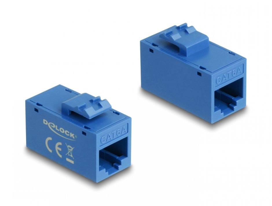 Keystone RJ45 Cat.6A UTP Albastru Delock