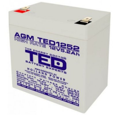 Acumulator AGM 12V 5.2Ah TED Electric High Rate