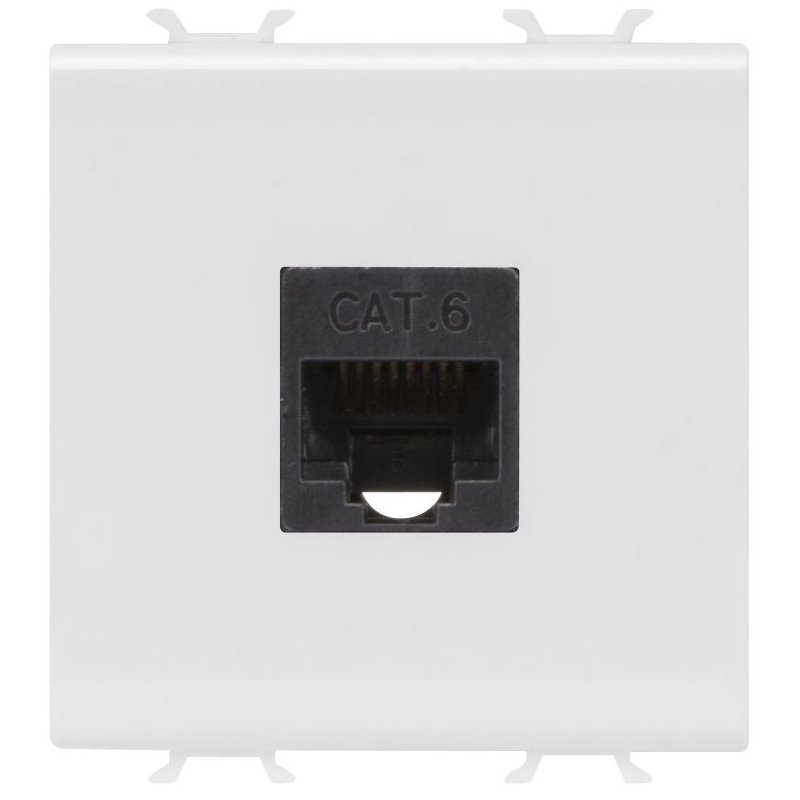 Priza Date RJ45 Cat.6 UTP 2 Module Gewiss Alb