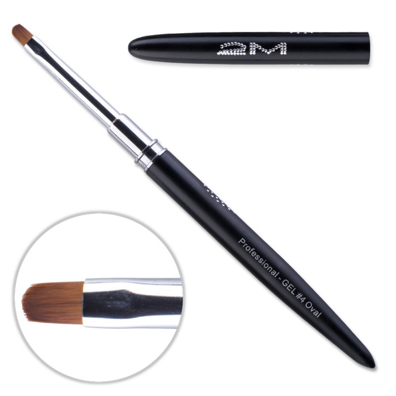 Pensula Gel 2M Black Oval 4 pentru French Perfect