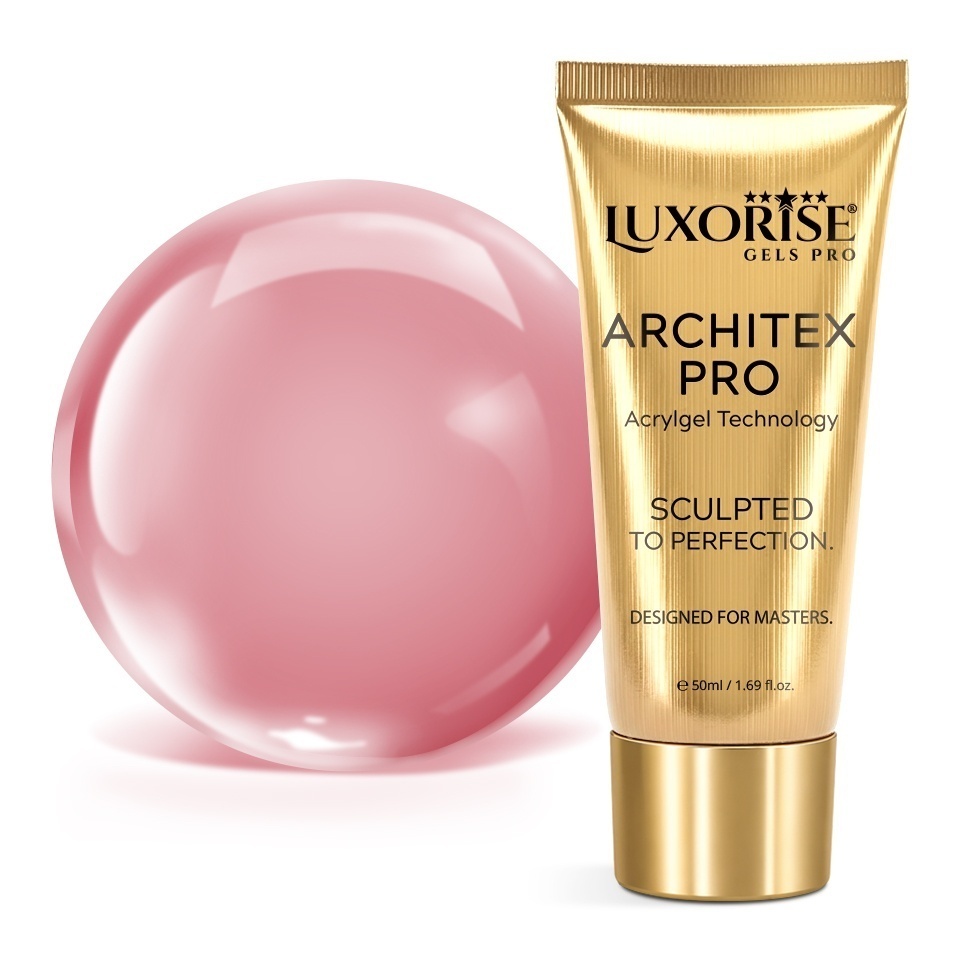 Polygel LUXORISE ARCHITEX PRO - Sculpted Nude Collection, Rose Whisper, 50ml