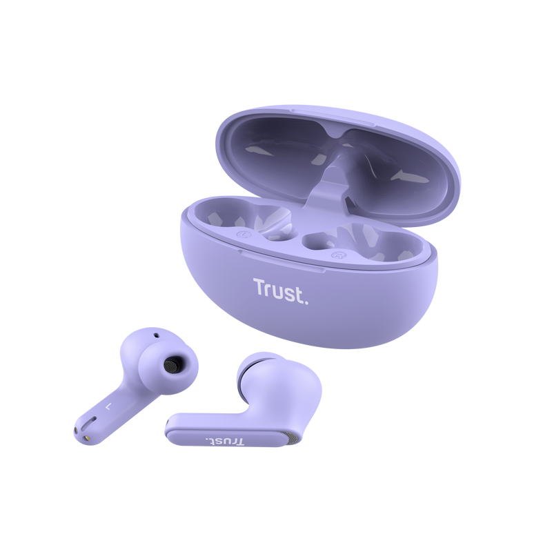 Căști Trust Yavi Bluetooth Mov - Earbuds Wireless Compacte - imagine 3
