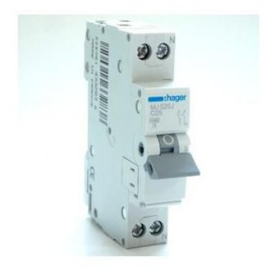 Siguranță Hager MJ525J 25A, Protecție 1P+N