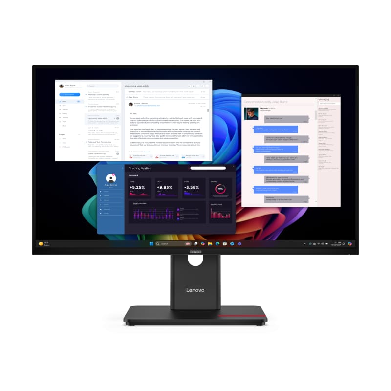 Monitor Lenovo ThinkVision T27UD-40 27" 4K Ultra HD Profesional - imagine 2