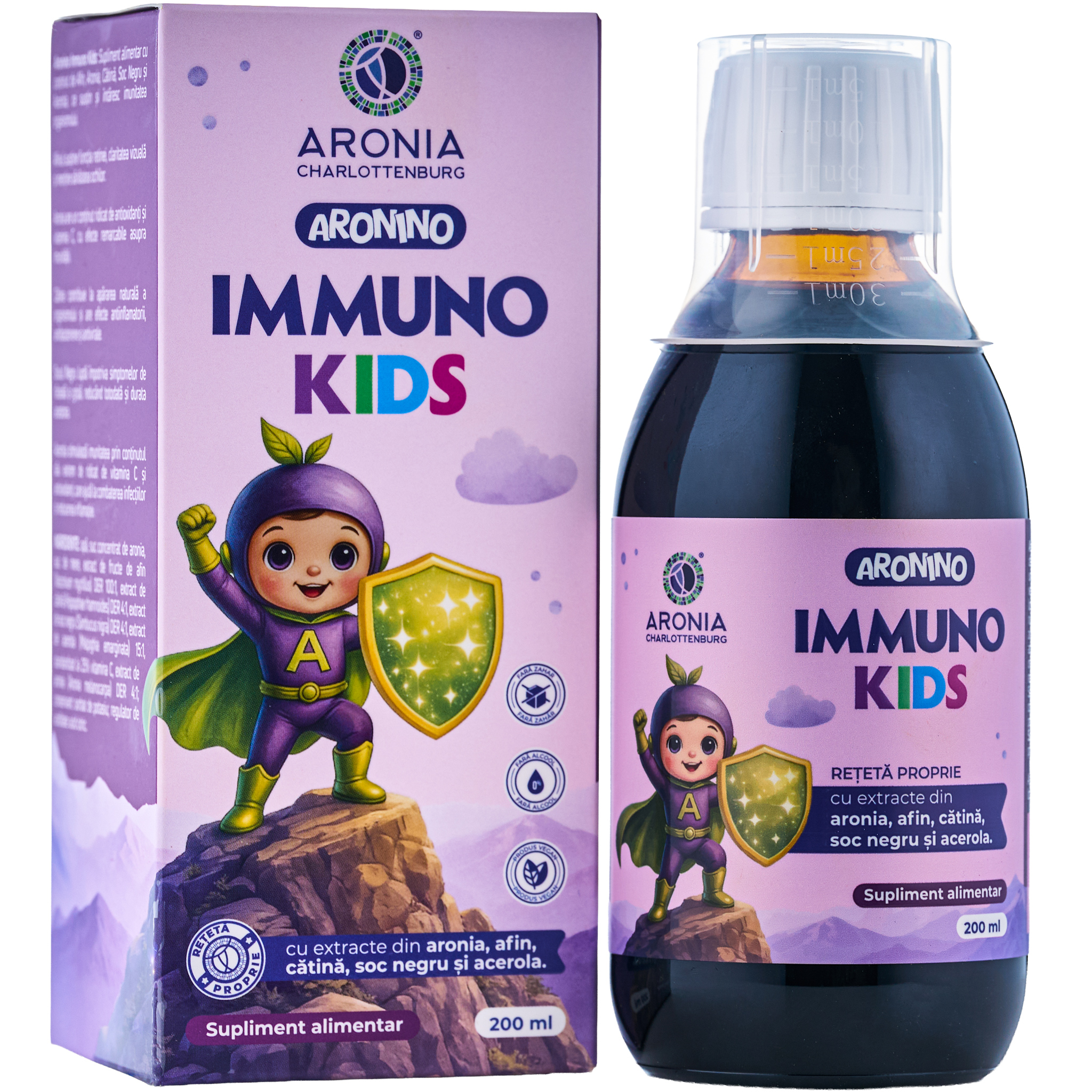 Immuno Kids 200ml Aronia | Imunitate Copii - imagine 2