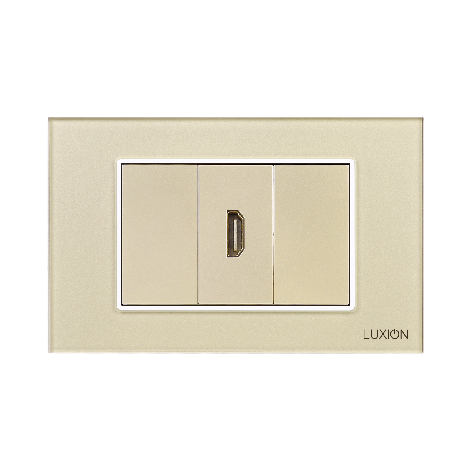 Priza HDMI cu 2 Taste False LUXION, Rama Sticla, IP44 - imagine 10