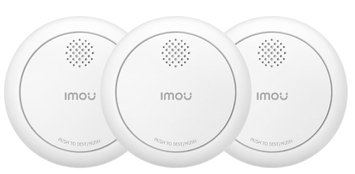 Set Imou ZSM1 Kit-EU-3, 3 Detectori Fum + Hub, Alarma 85 dB