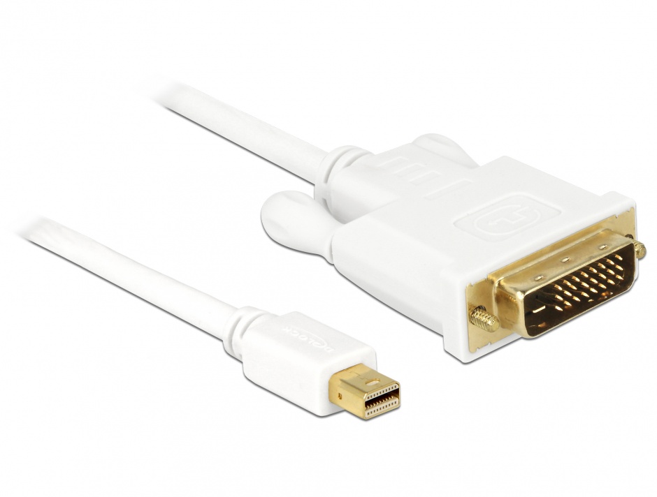 Cablu mini DisplayPort la DVI Delock 0.5m Alb