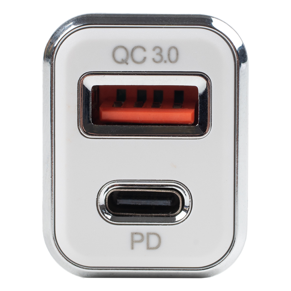 Alimentator Auto SPACER 38W QC+PD USB-C alb - imagine 3