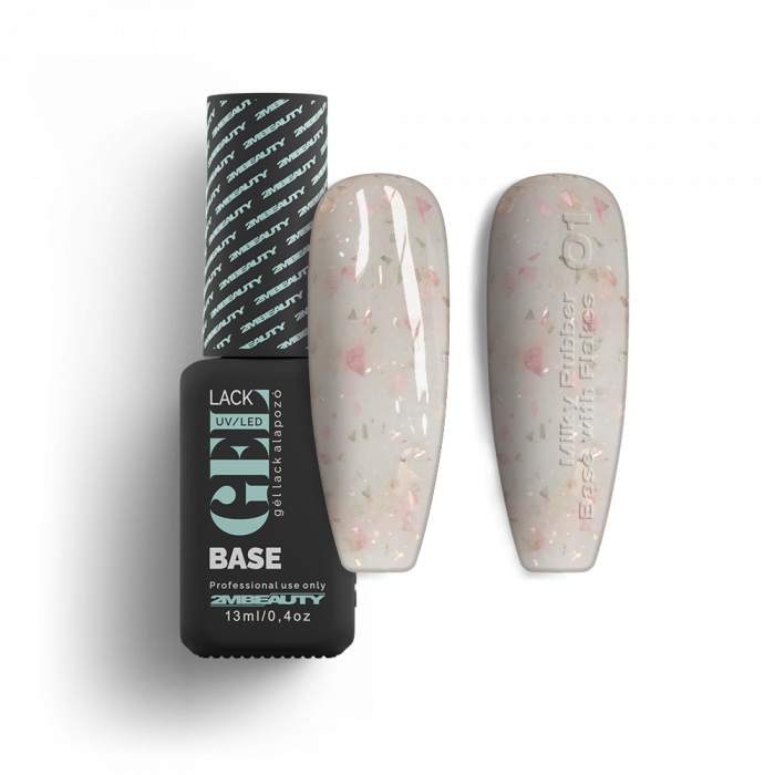 Bază Rubber GELlack Hema Free cu Folii Nr. 01 | Nailshop