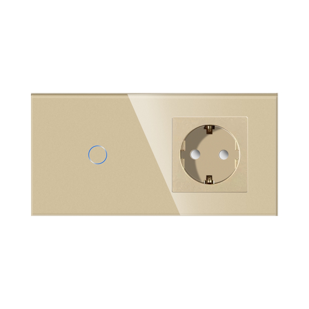 Intrerupator Simplu + Priza Sticla LUXION - imagine 10